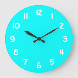 Grande Horloge Ronde Aqua Wall