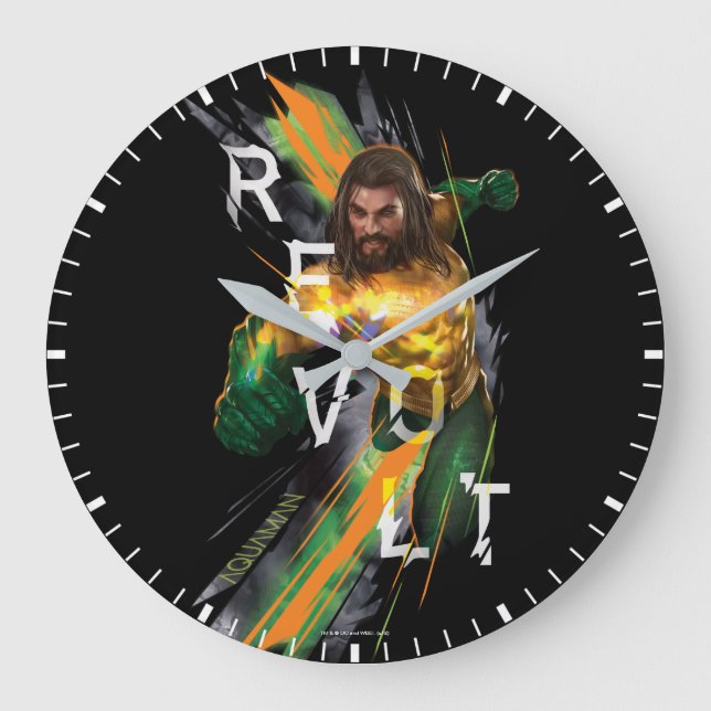 Grande Horloge Ronde Aquaman | Aquaman "Revolt" - Graphique commenté (Recto)