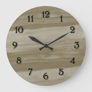 Grande Horloge Ronde Aquarelle dorée