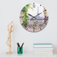 Aquarelle Tour Eiffel Paris Café français