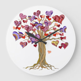 Grande Horloge Ronde arbre d'amour