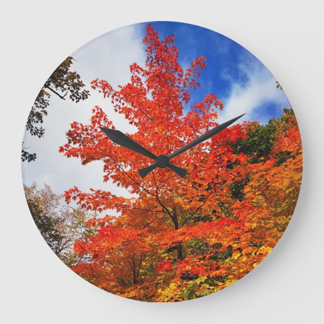 Grande Horloge Ronde Arbre d'automne (Recto)