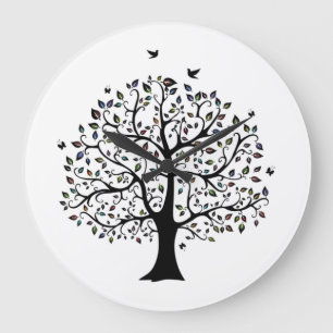 Grande Horloge Ronde Arbre de vie
