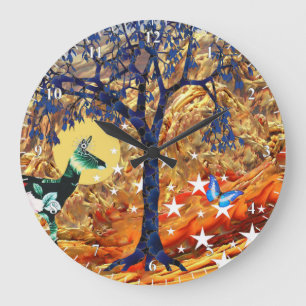 Grande Horloge Ronde Arbre magique