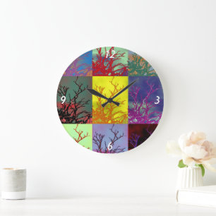 GRANDE HORLOGE RONDE ARBRES