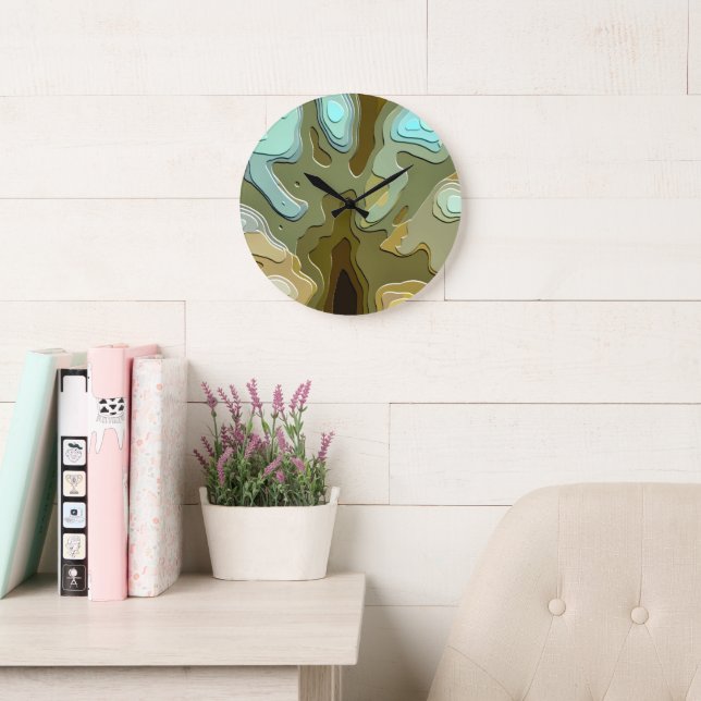GRANDE HORLOGE RONDE ARBRES (Salle de lecture)