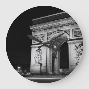 Grande Horloge Ronde Arc de Triomphe la nuit à Paris