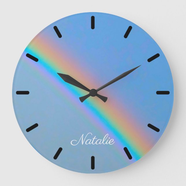 Grande Horloge Ronde Arc-en-ciel naturel (Recto)