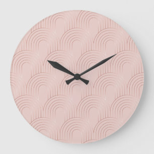 Grande Horloge Ronde Arches Art Déco Élégantes arabesques modernes vi