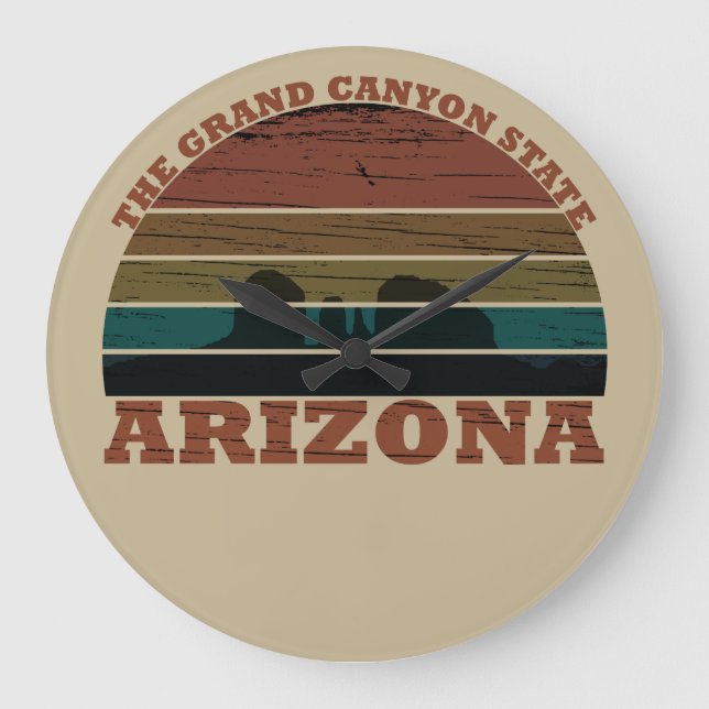 Grande Horloge Ronde Arizona sedona Grand canyon paysage rétro (Recto)