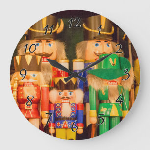 Grande Horloge Ronde Armée des casse-noix de Noël
