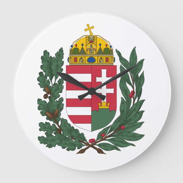 Grande Horloge Ronde Armoiries de Hongrie Budapest Cadeaux (Recto)