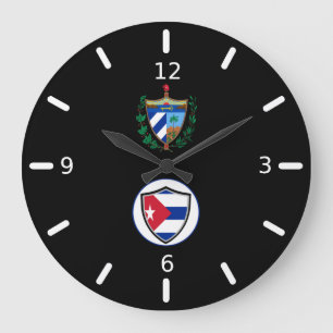Grande Horloge Ronde Armoiries du drapeau cubain
