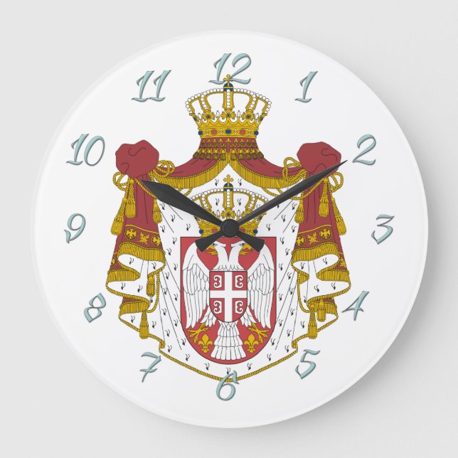 Grande Horloge Ronde Armoiries serbes (Recto)