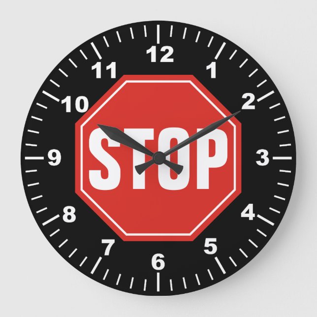 GRANDE HORLOGE RONDE ARRÊTER LE SIGNE (Recto)