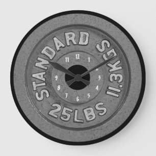 Grande Horloge Ronde Arrière - plan Graphic Barbell