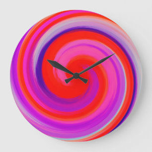 Grande Horloge Ronde Art Abstrait n° 6