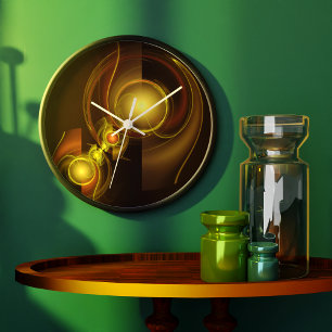 Grande Horloge Ronde Art abstrait rond de connexion intime