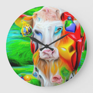 Grande Horloge Ronde Art Agricole Surreal