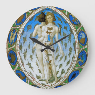 Grande Horloge Ronde Art Clock with Ancient Astonomy Astrology Image
