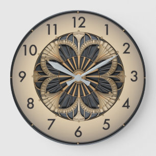 Grande Horloge Ronde Art Déco