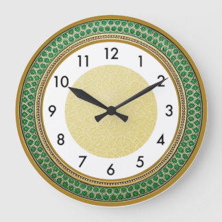 Grande Horloge Ronde Art Deco Green