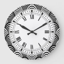 Art déco noir et blanc Palm Frond Classic