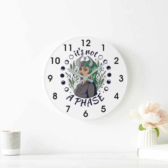 Grande Horloge Ronde Art gothique alternatif pour filles Ce n'est pas u (Maison)