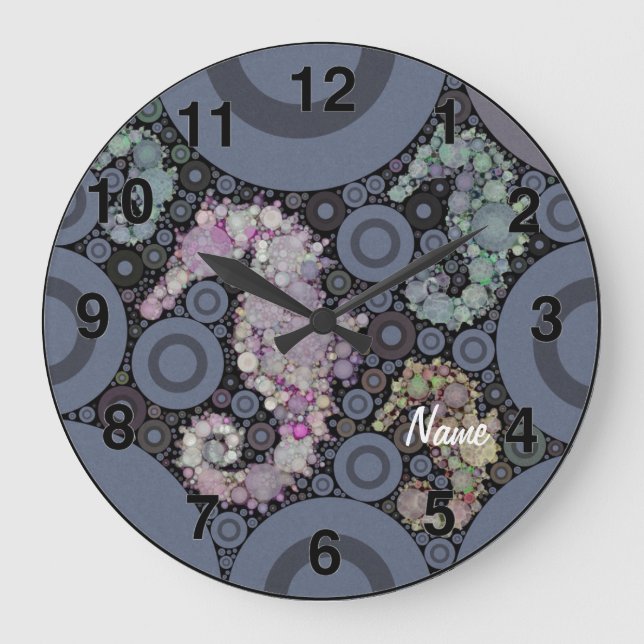 Grande Horloge Ronde Art Hippocampe (Recto)
