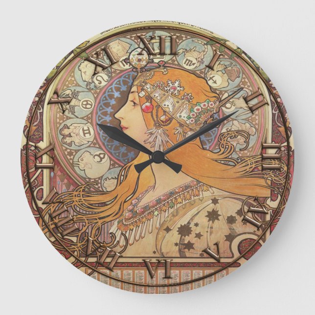 Grande Horloge Ronde Art Nouveau Clock (Recto)