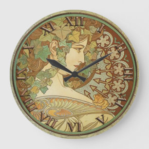 Grande Horloge Ronde Art Nouveau Clock