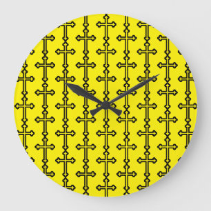 Grande Horloge Ronde Art symbolique chrétien moderne et minimaliste de
