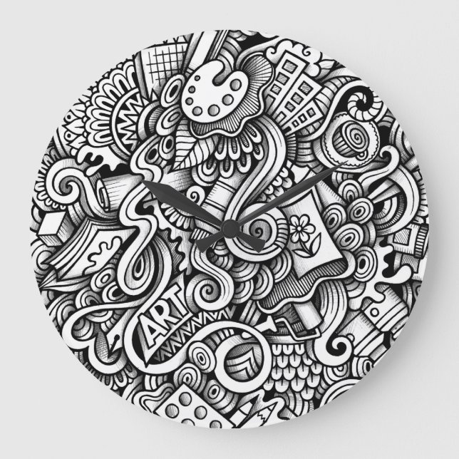 Grande Horloge Ronde Art Wall Clock (Recto)