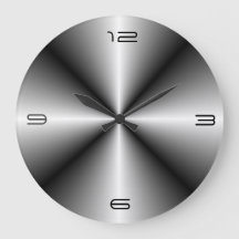 Aspect minimaliste en acier inoxydable>Horloge mur