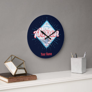 Grande Horloge Ronde Aspen Colorado Retro Skier Vintage USA Ski