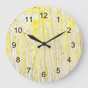 Grande Horloge Ronde Aspen de la cuillère de vanille