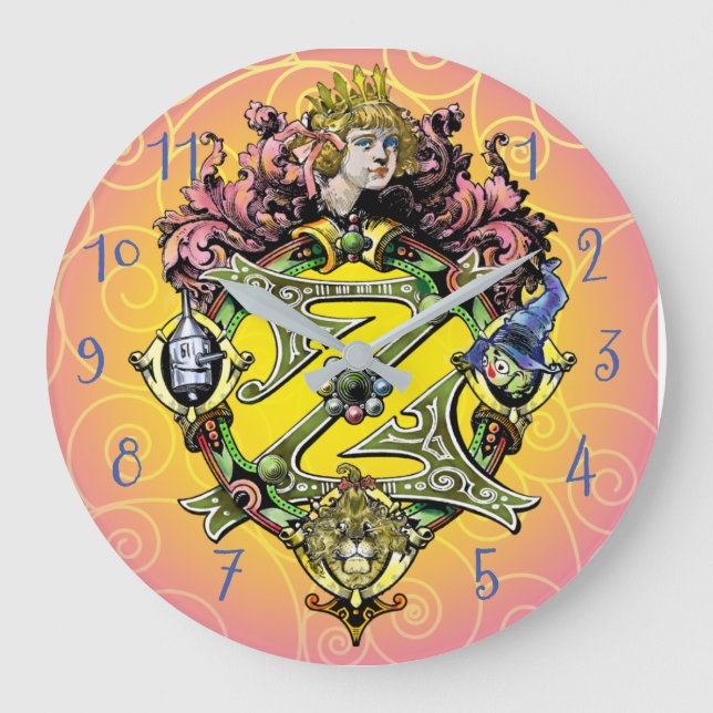 Grande Horloge Ronde Assistant classique de l'horloge murale d'Oz Kid's (Recto)