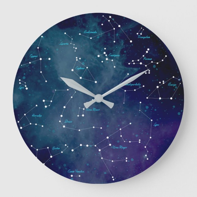 Grande Horloge Ronde Astronomie de la carte du ciel (Recto)