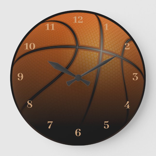 Grande Horloge Ronde Athlète de basket-ball (Recto)