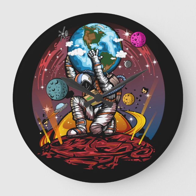 Grande Horloge Ronde Atlas Space Man (Recto)