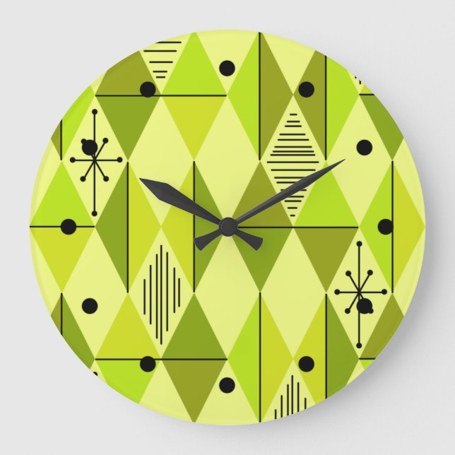 Grande Horloge Ronde Atomic Age Art Diamonds (Recto)