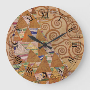 Grande Horloge Ronde Attente par Klimt Art Nouveau victorien vintage