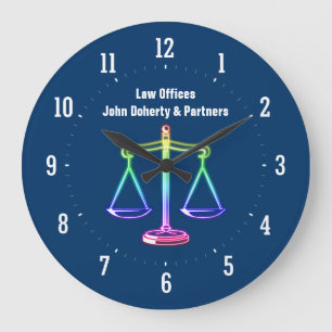 Grande Horloge Ronde Attorney at Law Time for Justice - Wall Clock