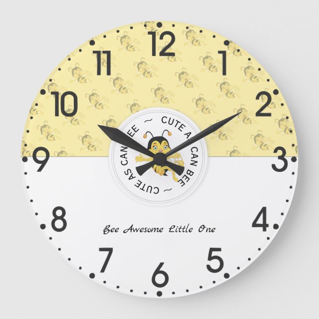 Grande Horloge Ronde Aussi Mignonne Que Peut Être Le Dessin | Monogramm (Recto)