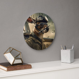 Grande Horloge Ronde Aussie Kangaroo King Of The Airways,