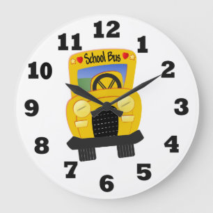 Grande Horloge Ronde Autobus scolaire
