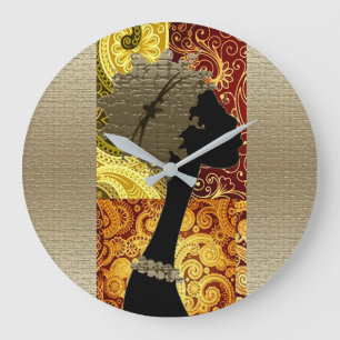 Grande Horloge Ronde Automne africain