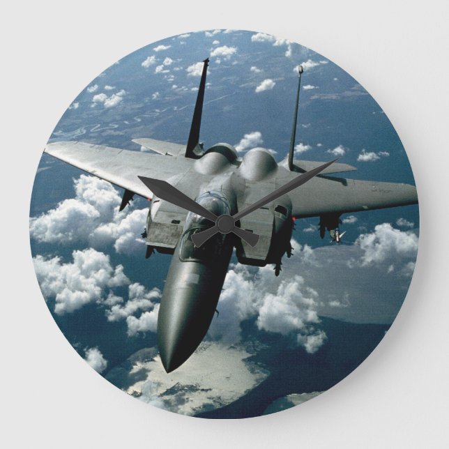 Grande Horloge Ronde Avion de chasse (Recto)