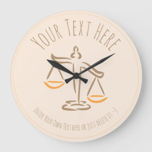 Grande Horloge Ronde Avocat   Procureur   Juge   Cabinet d'avocats / Bu