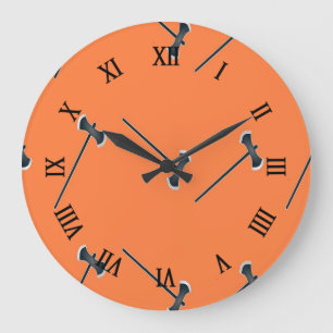 Grande Horloge Ronde Axe orange